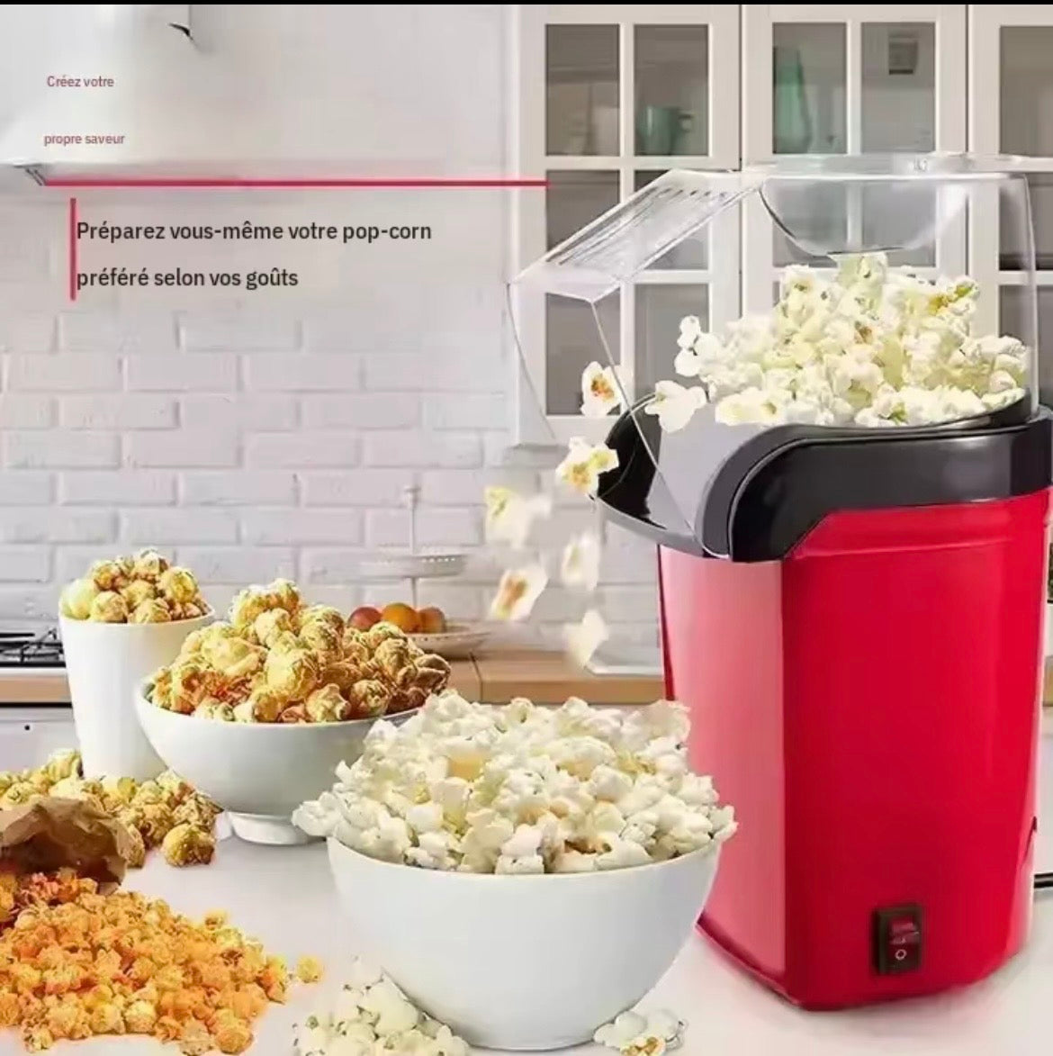 Pop Délice™ – Machine à Pop-Corn + 15 Sachets Refermables Offerts 🍿
