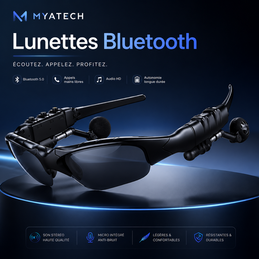 Lunettes Bluetooth Audio Sans Fil Homme & Femme – Musique, Appels Mains Libres
