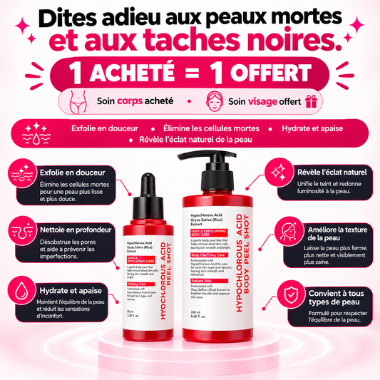 Dites adieu aux peaux mortes et aux taches noires ✨ | Soin corps acheté = soin visage offert 🎁 | Livraison gratuite partout à Dakar 🚚