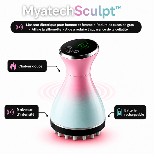 MyatechSculpt™ – Pour Homme & Femme : Réduit la graisse du ventre, des bras et des cuisses + Élimine la cellulite 🎁 2 Huiles Offertes